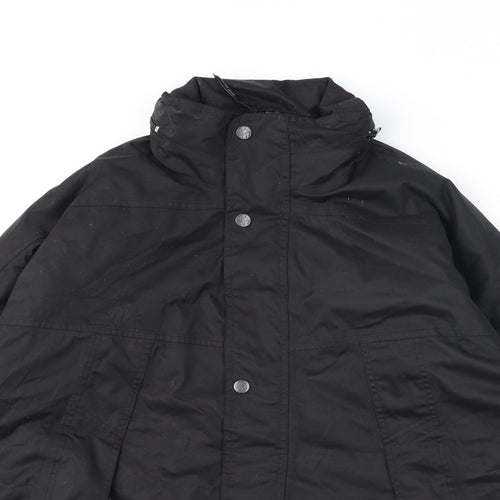 Jack Murphy Mens Black Rain Coat Coat Size XL Zip