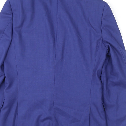 HUGO BOSS Mens Blue Wool Jacket Blazer Size 48 Regular