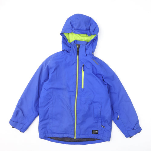 TOG24 Boys Blue Rain Coat Coat Size 9-10 Years Zip - All Terrain