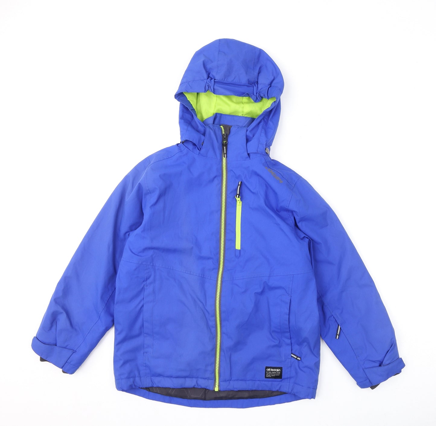 TOG24 Boys Blue Rain Coat Coat Size 9-10 Years Zip - All Terrain
