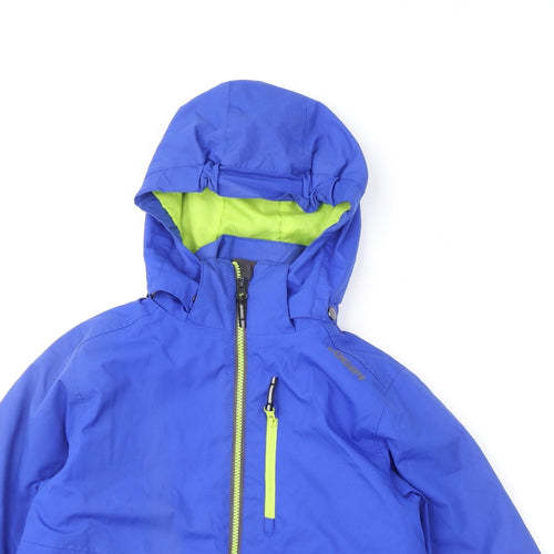 TOG24 Boys Blue Rain Coat Coat Size 9-10 Years Zip - All Terrain