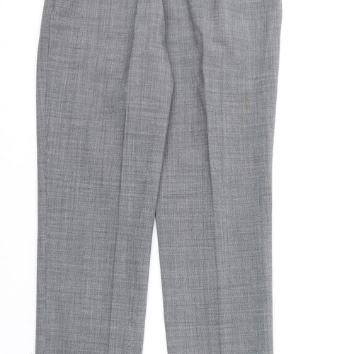 La Redoute Womens Grey Polyester Dress Pants Trousers Size 4 L26 in Regular Zip - Pleated