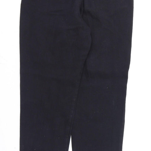 NEXT Womens Black Cotton Straight Jeans Size 6 L25 in Regular Zip