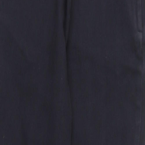 NEXT Womens Black Cotton Straight Jeans Size 6 L25 in Regular Zip