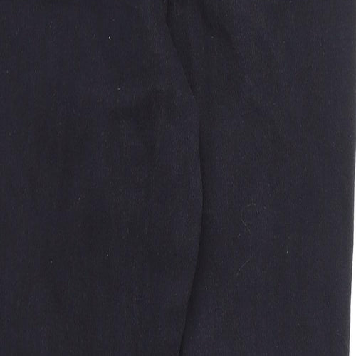 NEXT Womens Black Cotton Straight Jeans Size 6 L25 in Regular Zip