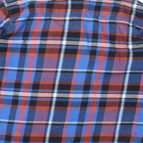 River Island Womens Multicoloured Plaid 100% Cotton Basic Button-Up Size M Collared - Sequins, Distressed Look