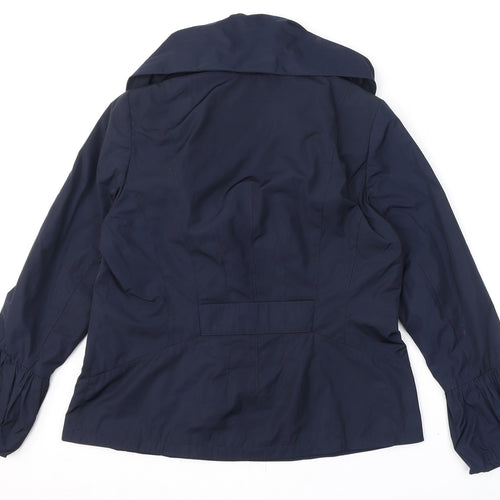 Per Una Womens Blue Jacket Coat Size 16 Button
