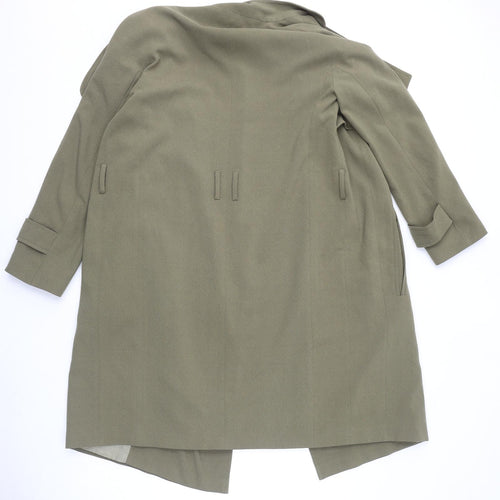 ASOS Womens Green Overcoat Coat Size 8