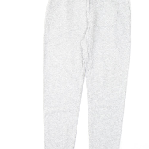 La Redoute Boys Grey Cotton Jogger Trousers Size 14 Years L24 in Regular Drawstring