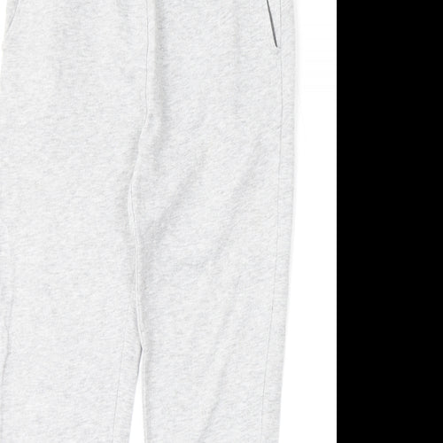 La Redoute Boys Grey Cotton Jogger Trousers Size 14 Years L24 in Regular Drawstring