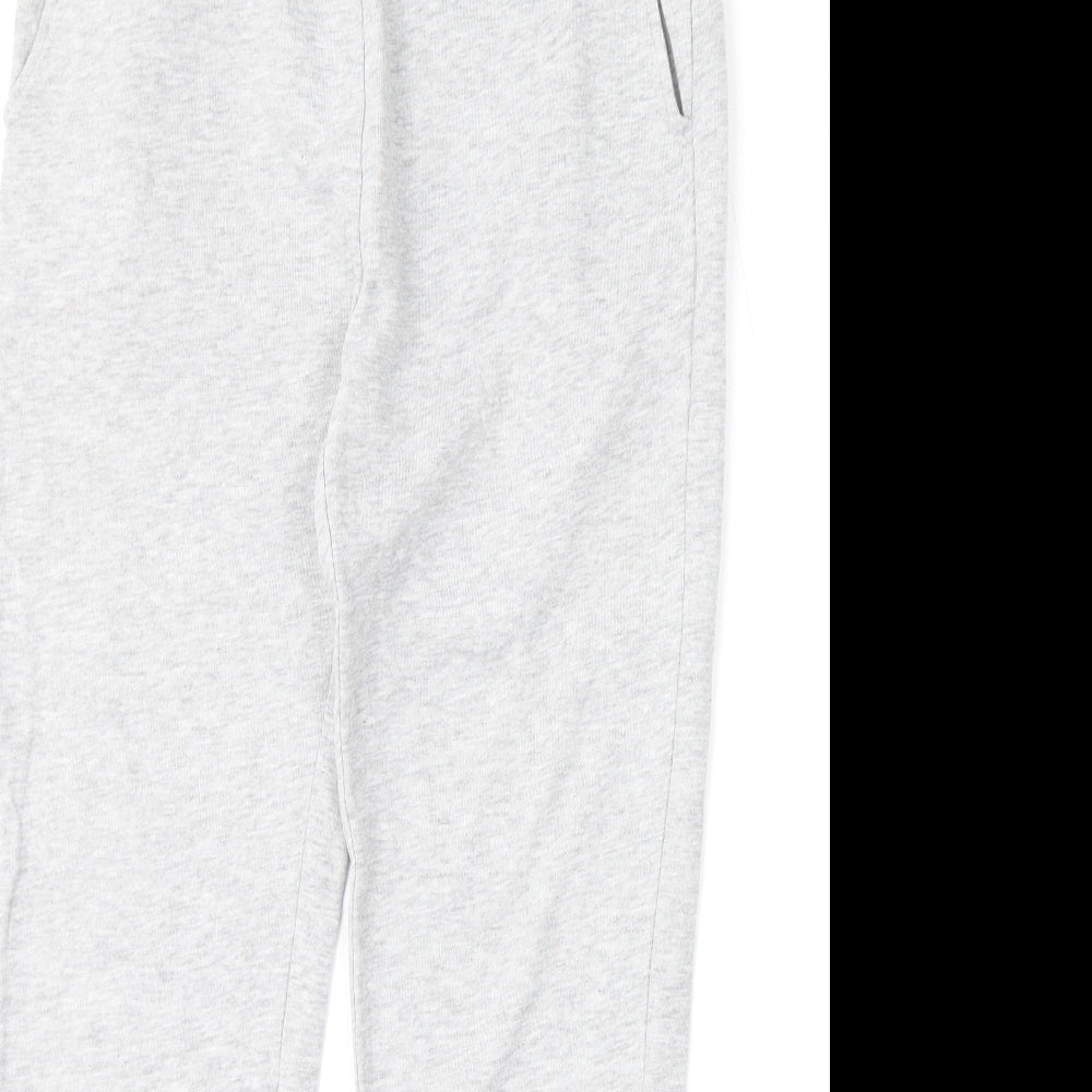 La Redoute Boys Grey Cotton Jogger Trousers Size 14 Years L24 in Regular Drawstring