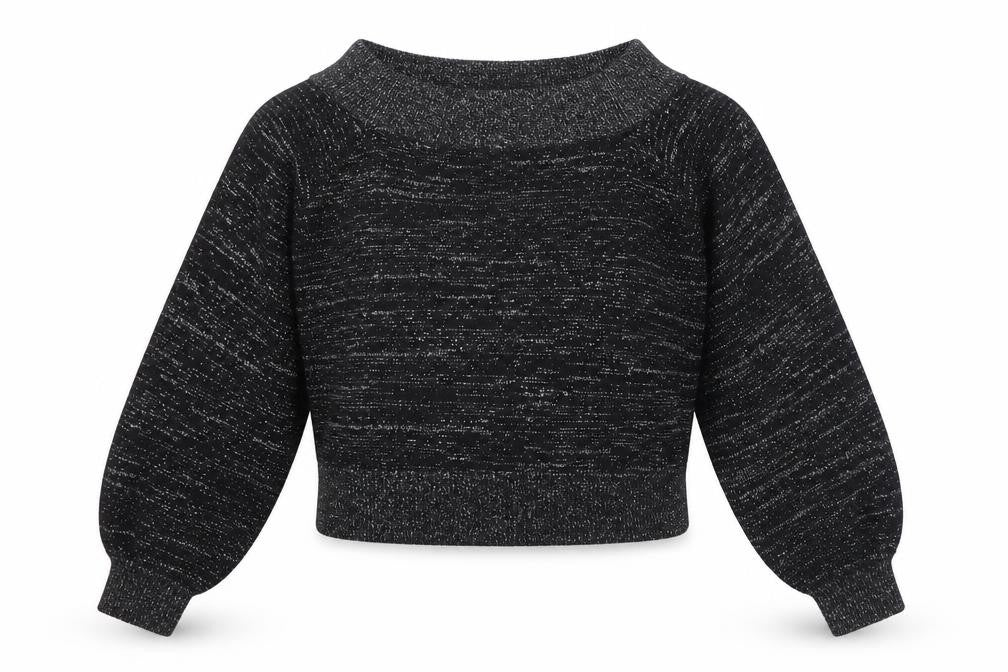Divided by H&M Womens Black Boat Neck Acrylic Pullover Jumper Size M