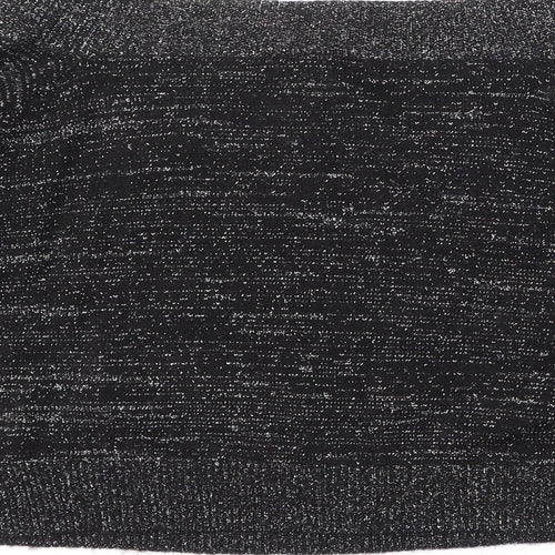 Divided by H&M Womens Black Boat Neck Acrylic Pullover Jumper Size M