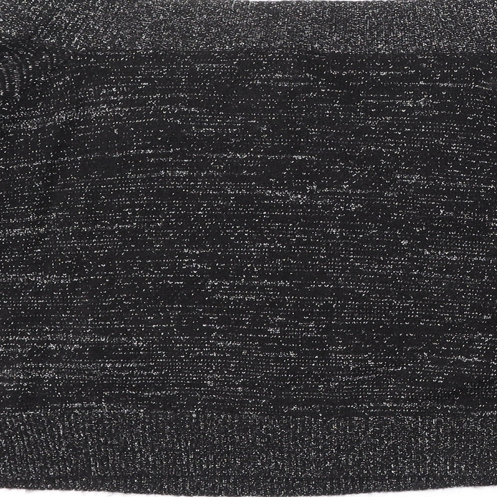 Divided by H&M Womens Black Boat Neck Acrylic Pullover Jumper Size M