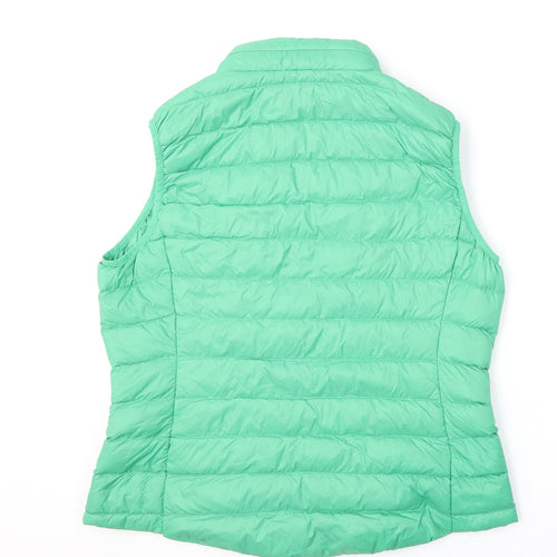 Marks and Spencer Womens Green Gilet Coat Size 14 Zip