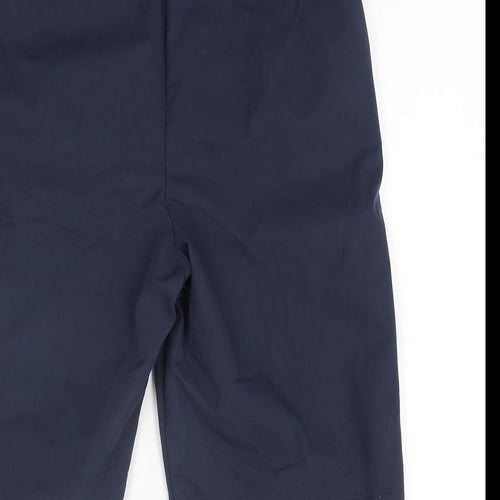 Marks and Spencer Womens Blue Cotton Bermuda Shorts Size 6 L11 in Regular Zip