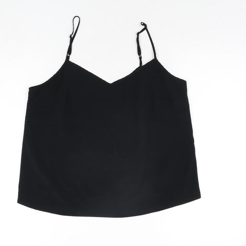 Marks and Spencer Womens Black Polyester Camisole Blouse Size 14 Sweetheart