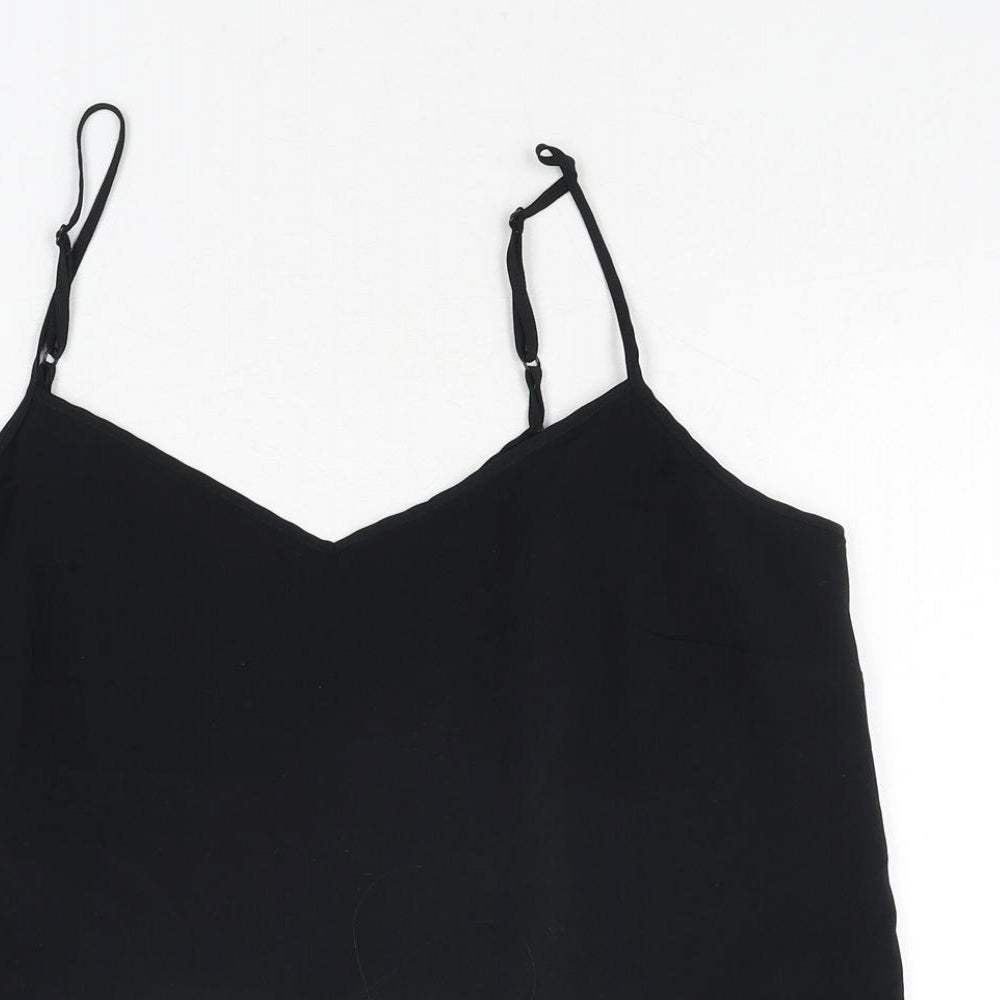 Marks and Spencer Womens Black Polyester Camisole Blouse Size 14 Sweetheart