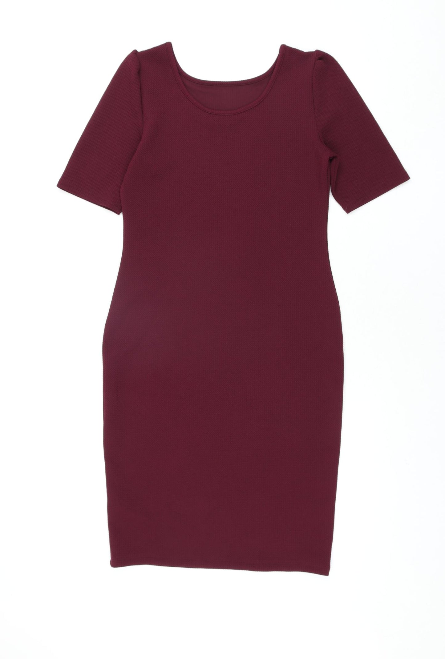 Dorothy Perkins Womens Purple Polyester Bodycon Size 12 Round Neck Pullover