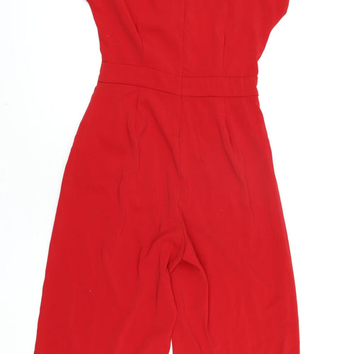 New Look Womens Red Polyester Jumpsuit One-Piece Size 12 L20 in Zip