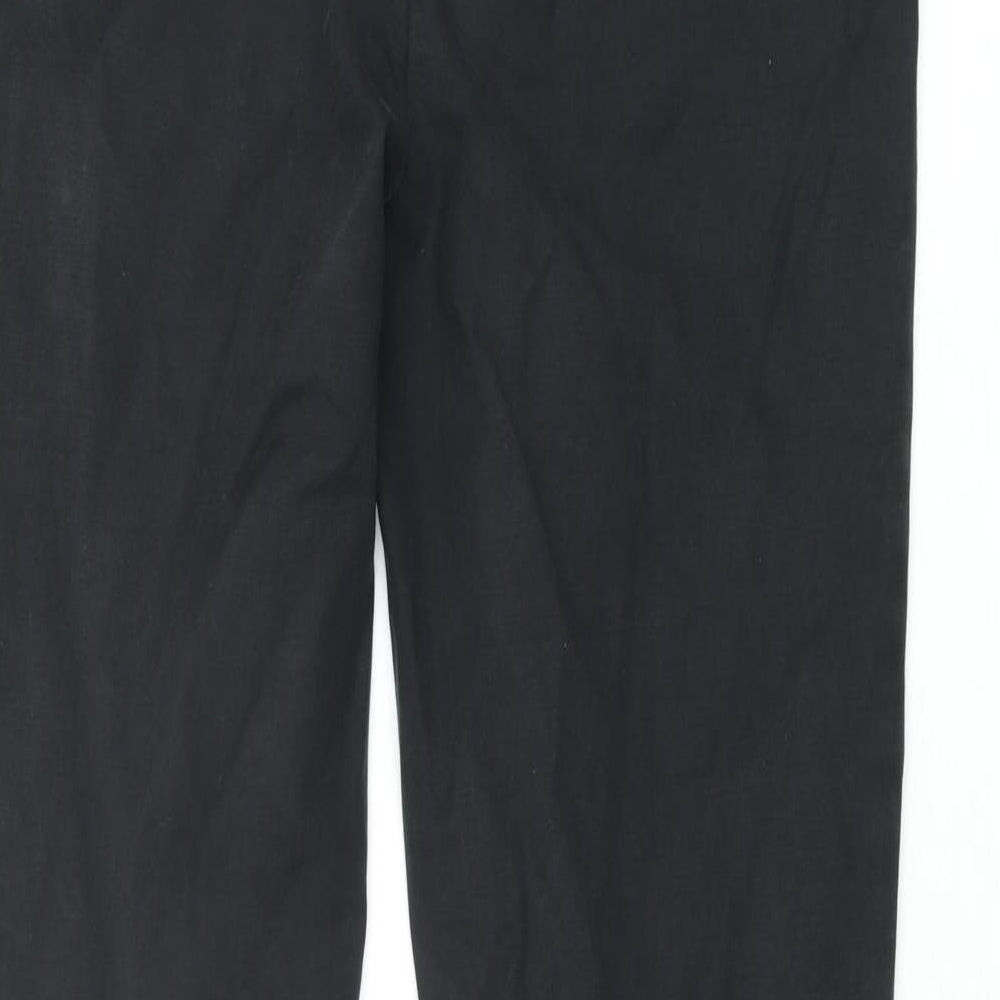 Boden Womens Black Cotton Chino Trousers Size 12 L31 in Slim Zip