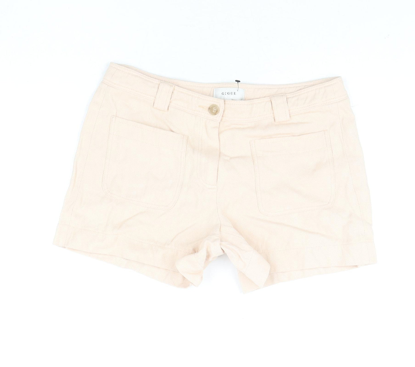 Gigue Womens Pink Linen Basic Shorts Size 12 L4 in Regular Zip