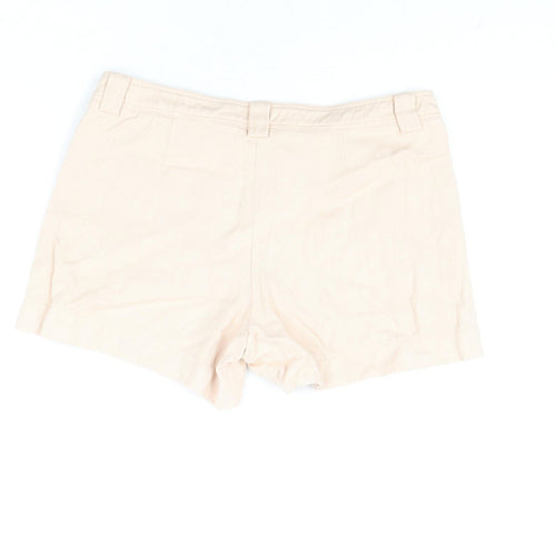 Gigue Womens Pink Linen Basic Shorts Size 12 L4 in Regular Zip