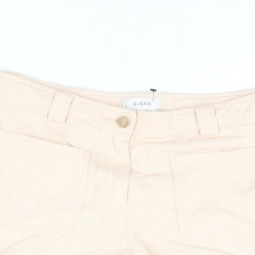 Gigue Womens Pink Linen Basic Shorts Size 12 L4 in Regular Zip