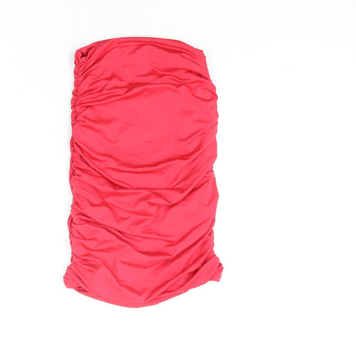 Oh Polly Womens Pink Polyester Bandage Skirt Size 4 - Rouched