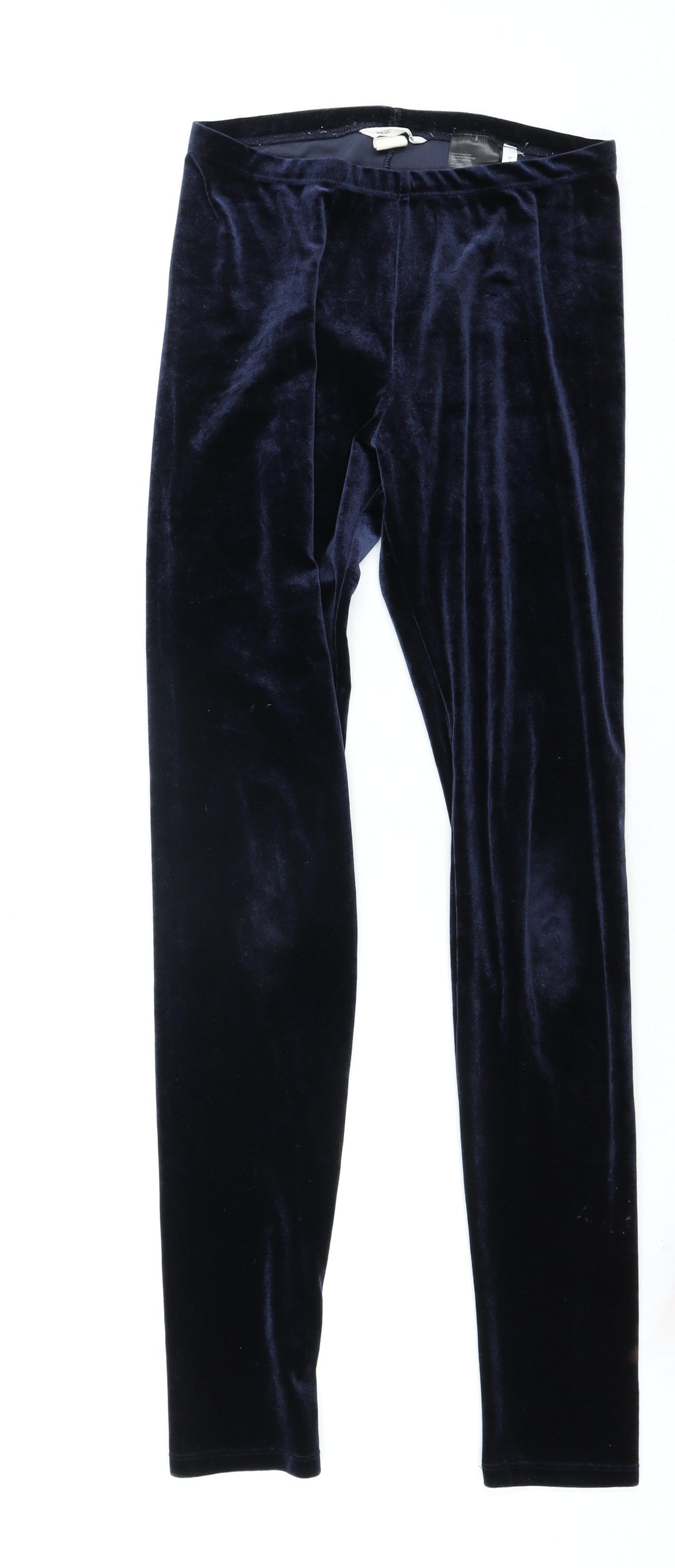 H&M Girls Blue Polyester Cropped Trousers Size 15 Years L29 in Regular Pullover