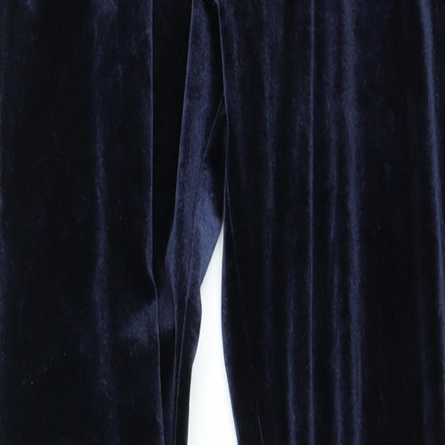 H&M Girls Blue Polyester Cropped Trousers Size 15 Years L29 in Regular Pullover