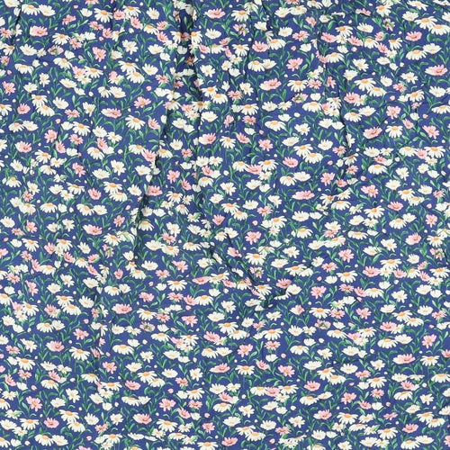 Country Collection Womens Multicoloured Floral Polyester A-Line Skirt Size 14 Button