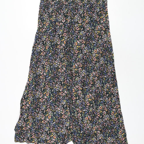 M&Co Womens Multicoloured Floral Viscose Maxi Skirt Size 12