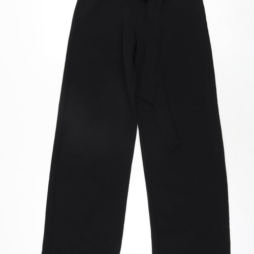 I SAW IT FIRST Womens Black Polyester Trousers Size 8 L32 in Regular - Belted