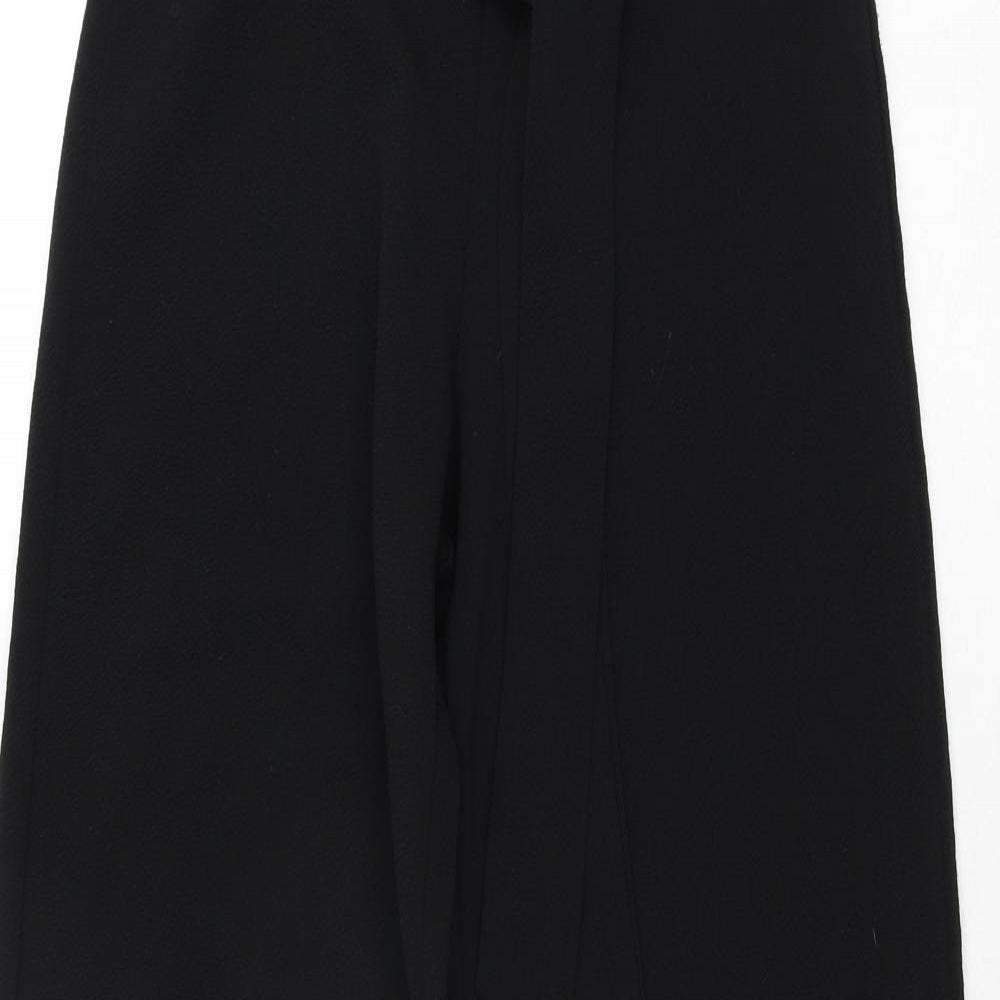 I SAW IT FIRST Womens Black Polyester Trousers Size 8 L32 in Regular - Belted