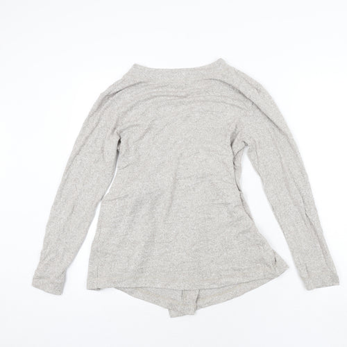 H&M Womens Beige V-Neck Viscose Wrap Jumper Size S
