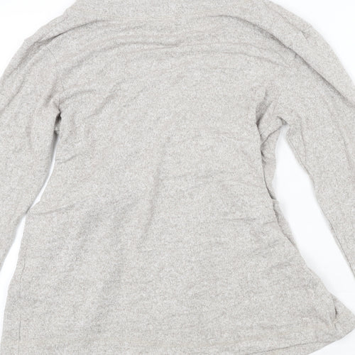H&M Womens Beige V-Neck Viscose Wrap Jumper Size S