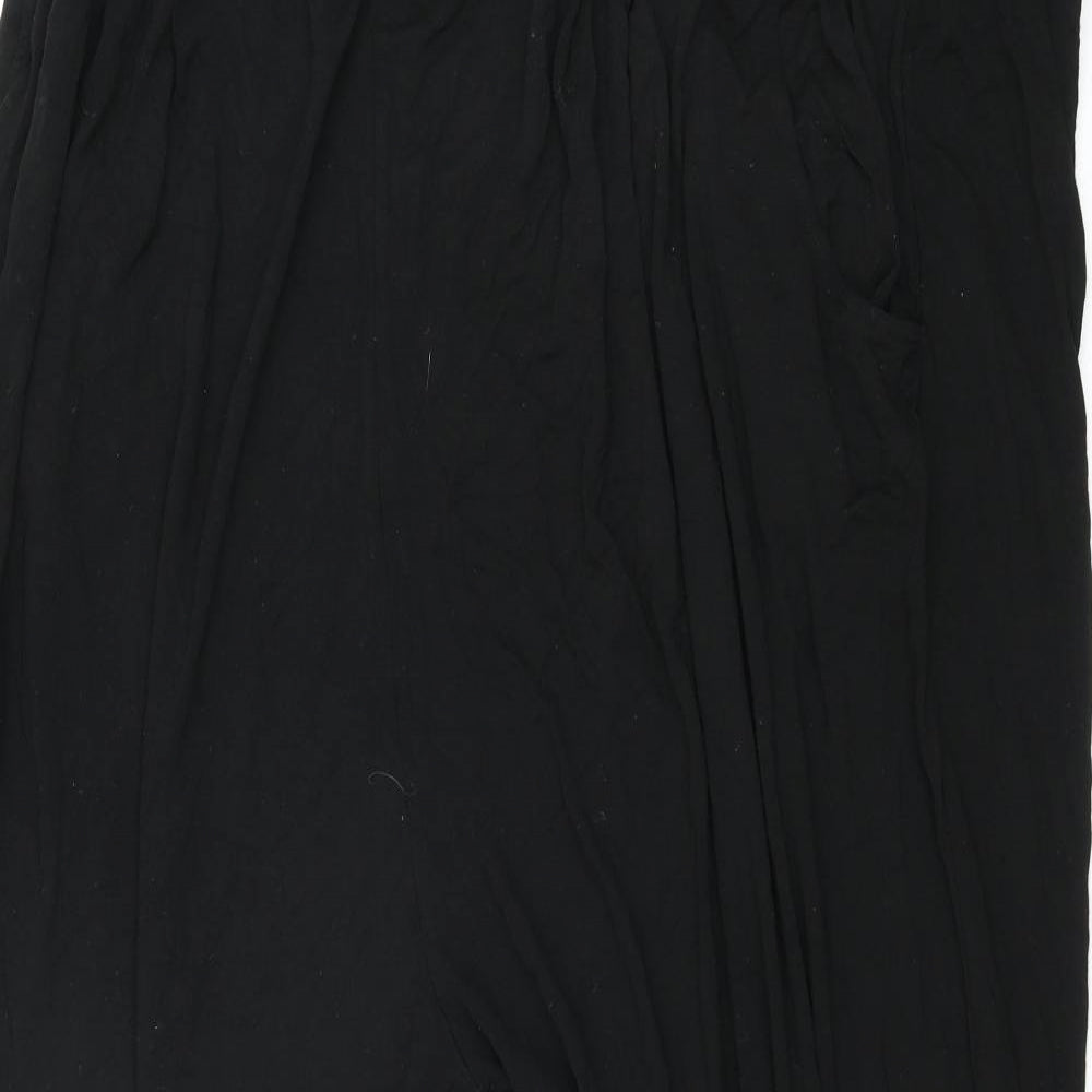 Maine Womens Black Viscose Harem Trousers Size 22 L28 in Regular