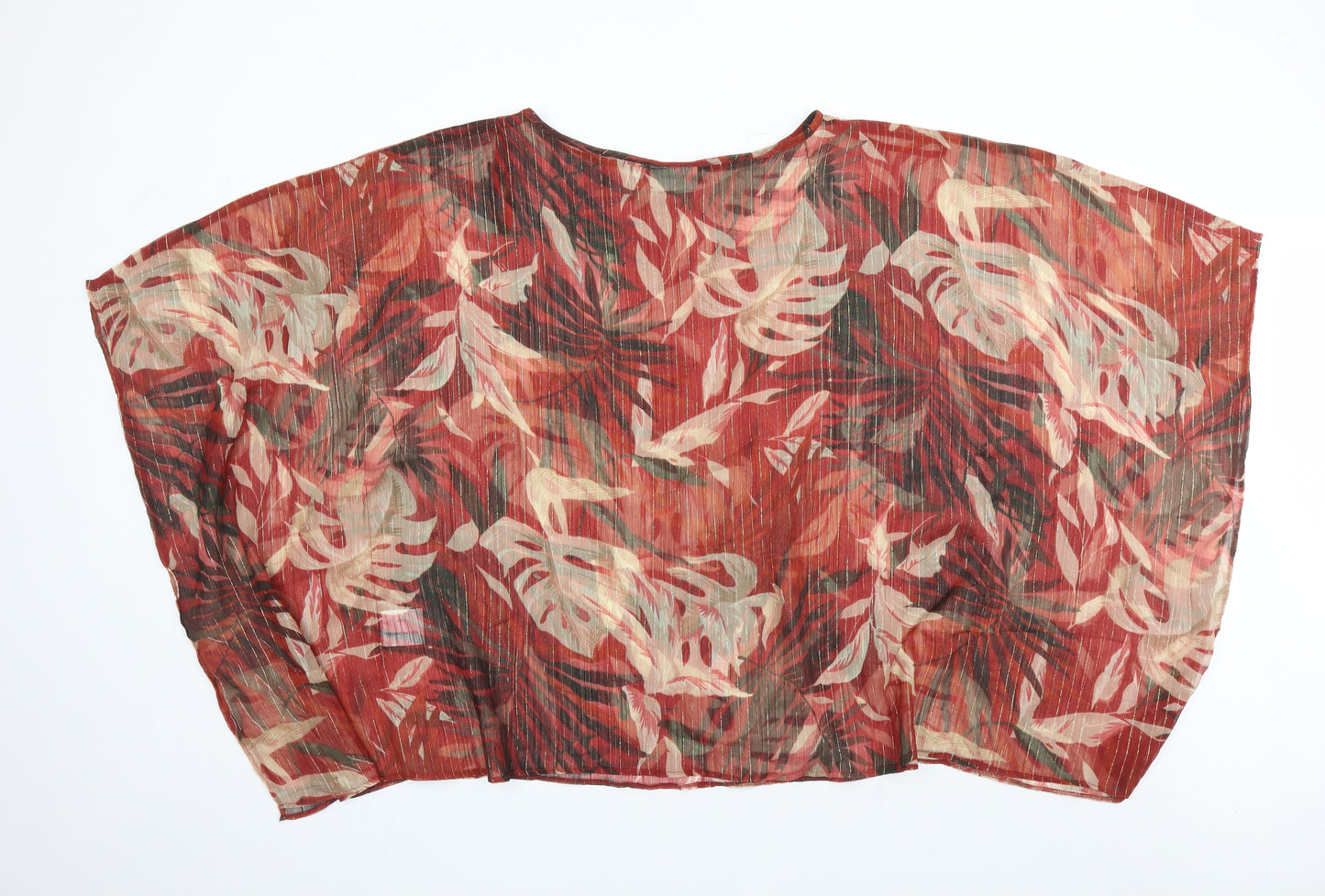 EWM Womens Red Geometric Polyester Cover Up Size L