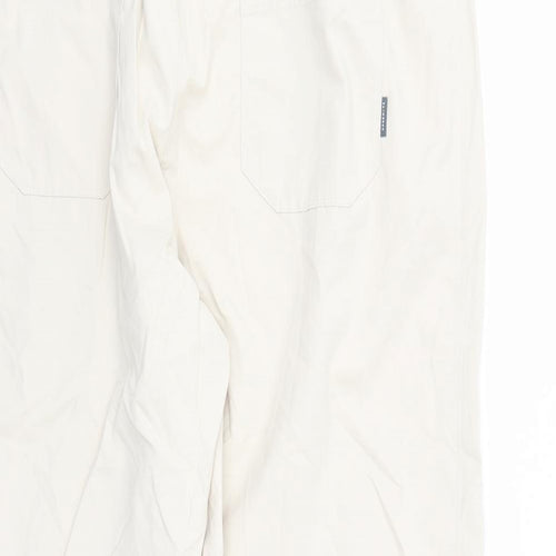 GOODMOVE Womens Beige Polyester Track Pants Trousers Size 22 L27 in Regular Drawstring - Elasticated Waist Pockets