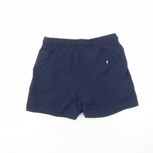 Marks and Spencer Mens Blue Polyamide Sweat Shorts Size XS Regular Drawstring - Elasticated Waist Swim Shorts Pockets