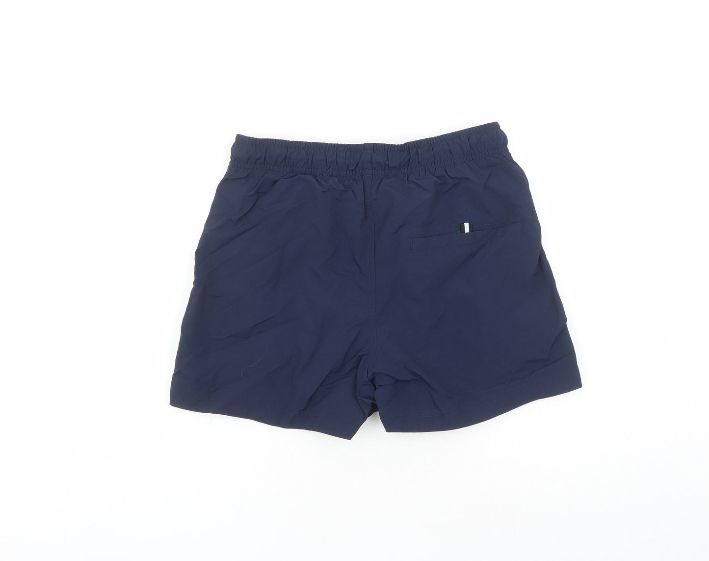 Marks and Spencer Mens Blue Polyamide Sweat Shorts Size XS Regular Drawstring - Elasticated Waist Swim Shorts Pockets