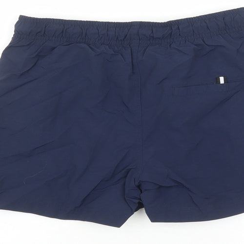 Marks and Spencer Mens Blue Polyamide Sweat Shorts Size XS Regular Drawstring - Elasticated Waist Swim Shorts Pockets