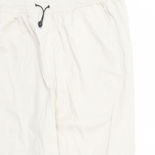 GOODMOVE Womens Beige Polyester Track Pants Trousers Size 22 L27 in Regular Drawstring - Elasticated Waist Pockets