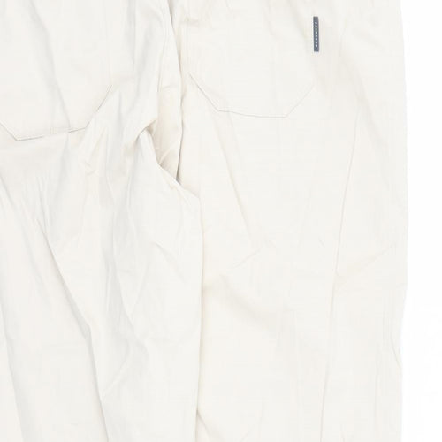 GOODMOVE Womens Beige Polyester Track Pants Trousers Size 22 L27 in Regular Drawstring - Elasticated Waist Pockets