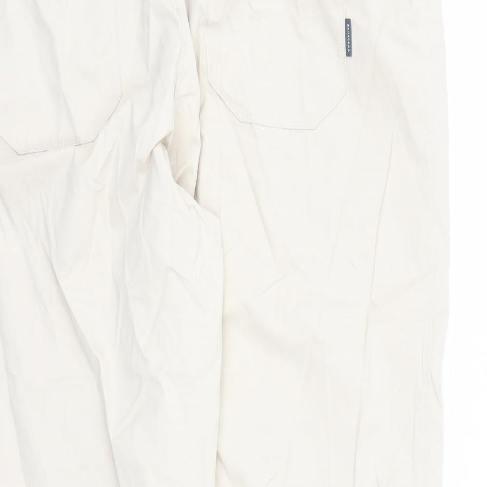 GOODMOVE Womens Beige Polyester Track Pants Trousers Size 22 L27 in Regular Drawstring - Elasticated Waist Pockets
