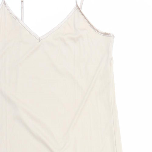Marks and Spencer Womens Beige Solid Polyester Top Dress Size 16