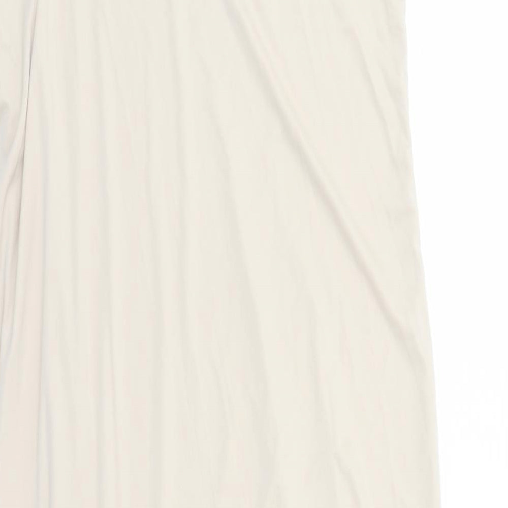Marks and Spencer Womens Beige Solid Polyester Top Dress Size 16