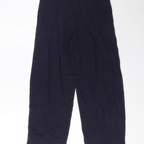 Marks and Spencer Womens Blue Cotton Sweatpants Trousers Size 6 L23 in Regular