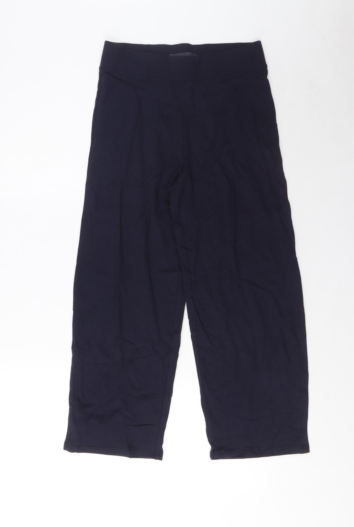 Marks and Spencer Womens Blue Cotton Sweatpants Trousers Size 6 L23 in Regular